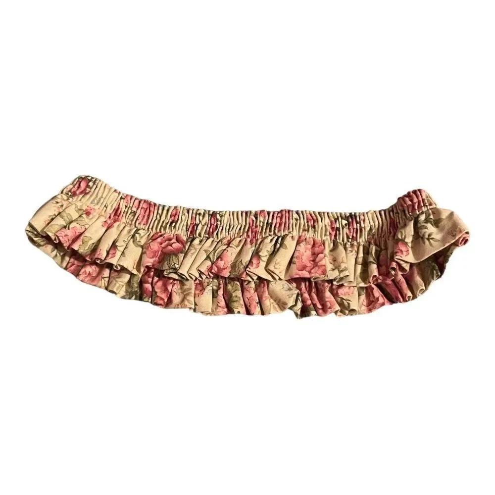 Longaberger Garter Medium Peony 2617447 Floral Ruffle Basket Accessory NEW